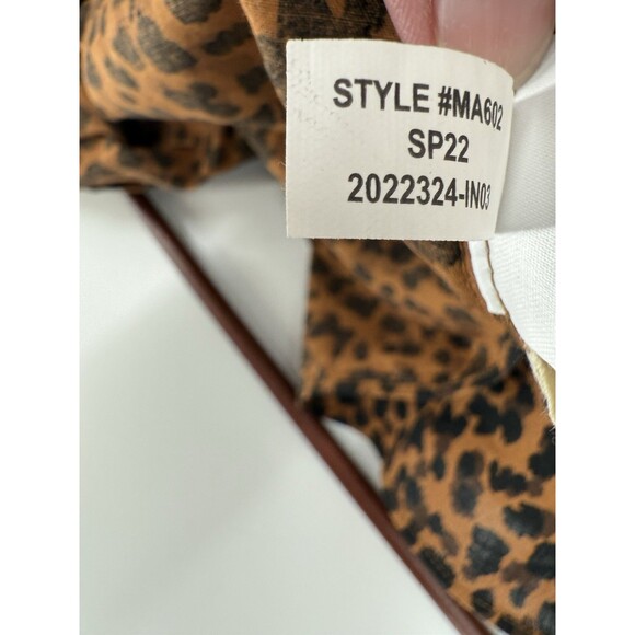 Women's - Madewell Painted Leopard Flutter Sleeve Wrap Mini Dress Size SMALL - Picture 12 of 12